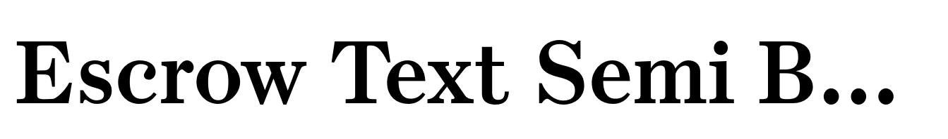 Escrow Text Semi Bold
